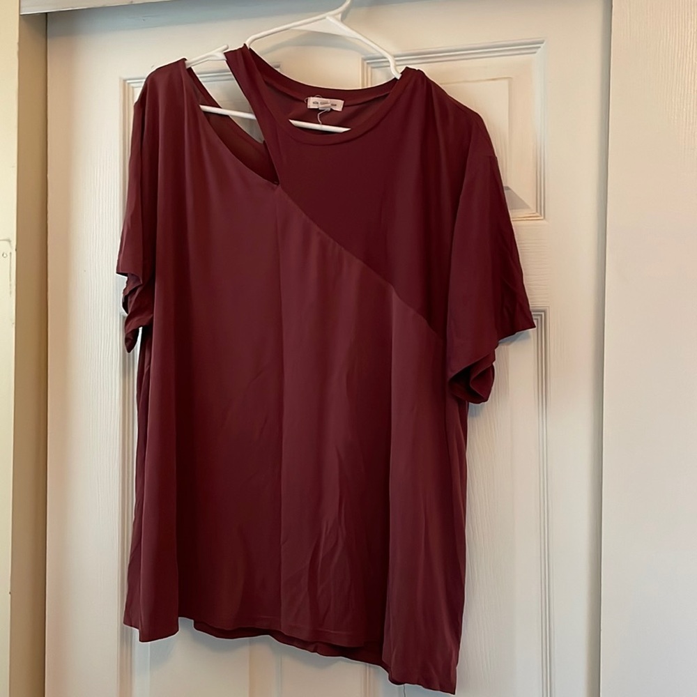 Maroon Cut Out Top
